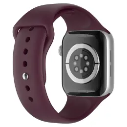 Apple Watch 38/40/41 mm Silikon Armband (M/L) Vinröd