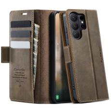 CASEME Samsung Galaxy S26 Ultra Fodral RFID L&auml;der Brun