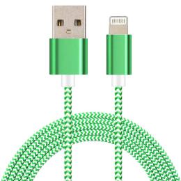 Lightning Nylon Kabel - Grön 1m