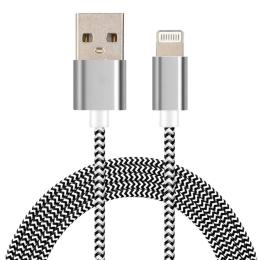 Lightning Nylon Kabel - Silver 1m