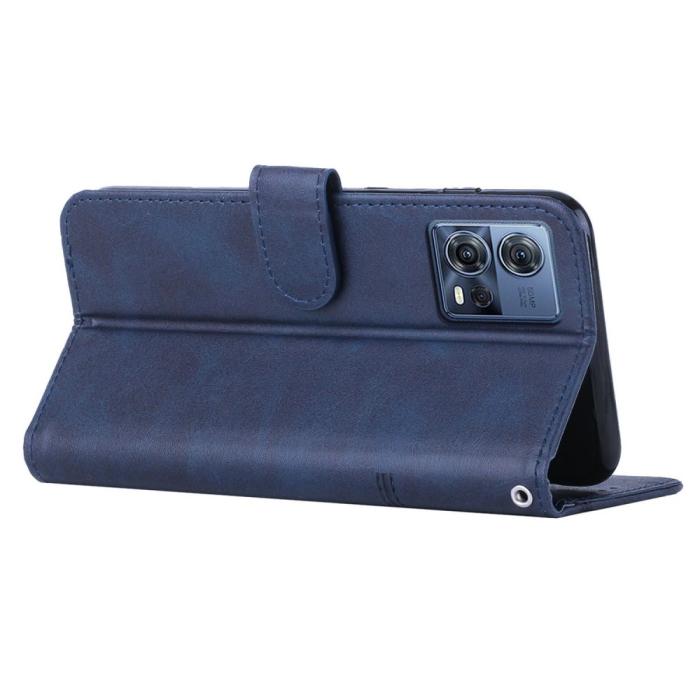 Bild 3, Motorola Edge 30 Fusion 5G Fodral Läder Blå
