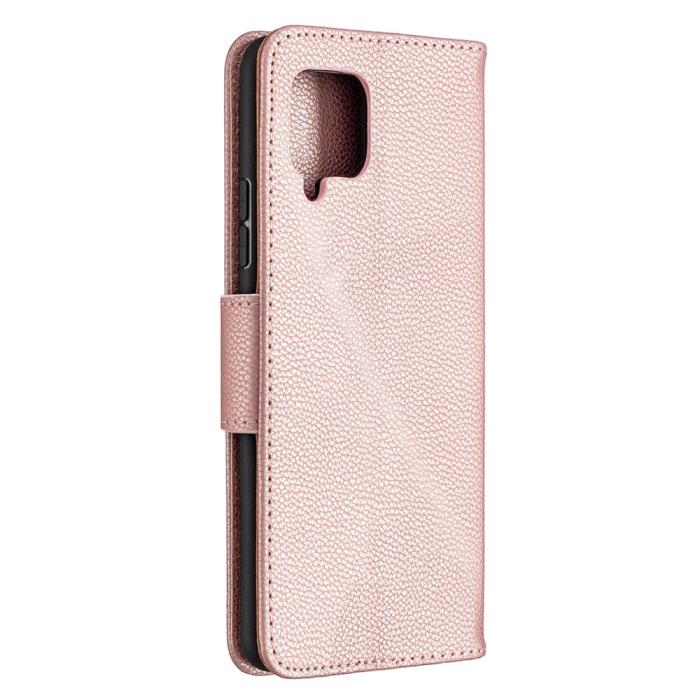 Bild 3, Samsung Galaxy A42 - Litchi Läder Fodral - Roséguld