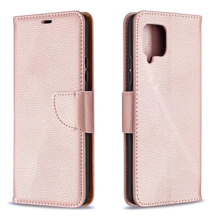 Bild 4, Samsung Galaxy A42 - Litchi Läder Fodral - Roséguld
