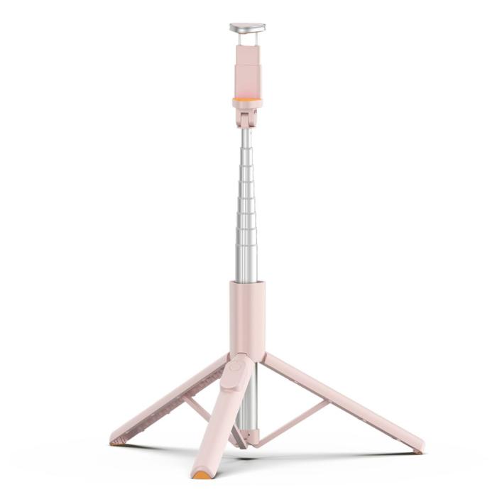 Bild 4, Tech-Protect 146 cm Bluetooth Selfiestick Tripod Rosa