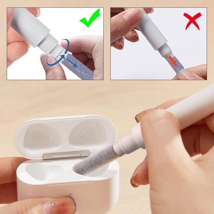 Bild 3, Tech-Protect 3in1 Rengöringskit För Hörlurar / Telefon Vit