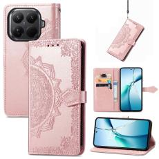 Xiaomi 17T Fodral L&auml;der Mandala Ros&eacute;guld