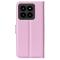 Xiaomi 14 Fodral Litchi Läder Ljus Rosa