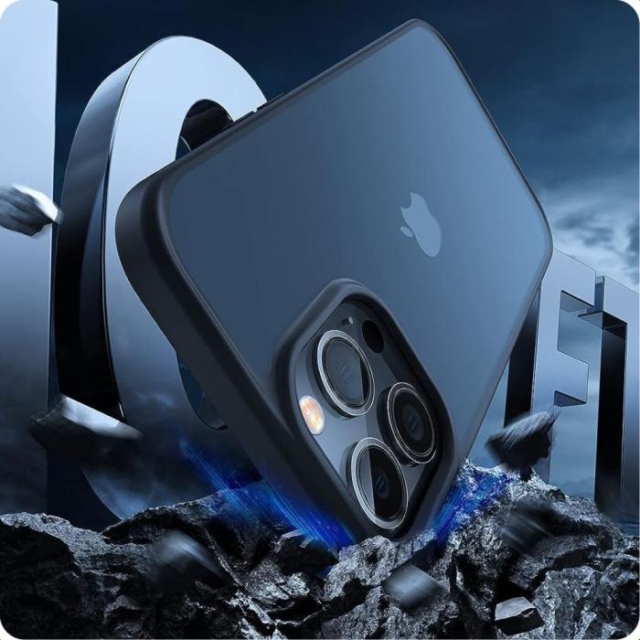 Bild 3, Tech-Protect iPhone 15 Pro Skal MagMat Matte Navy