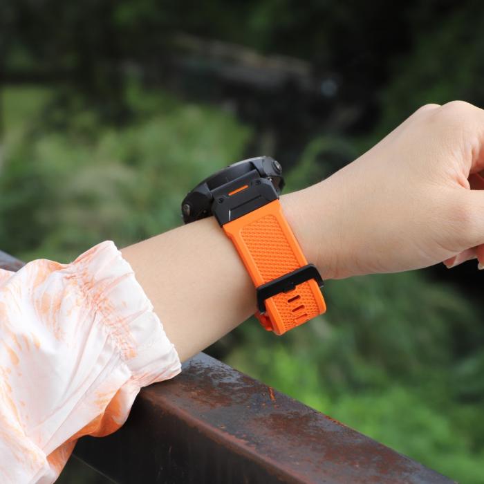 Bild 5, Fenix 5/5X/6X/7X 26 mm Klockarmband Robust Orange