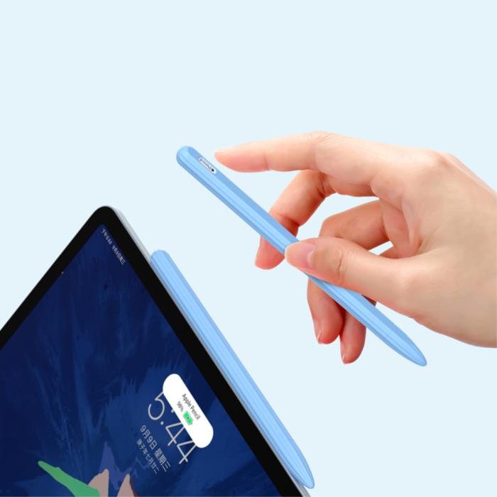 Bild 6, Apple Pen 2 / Pro Skal Liquid Silikon Anti-Slip Vit