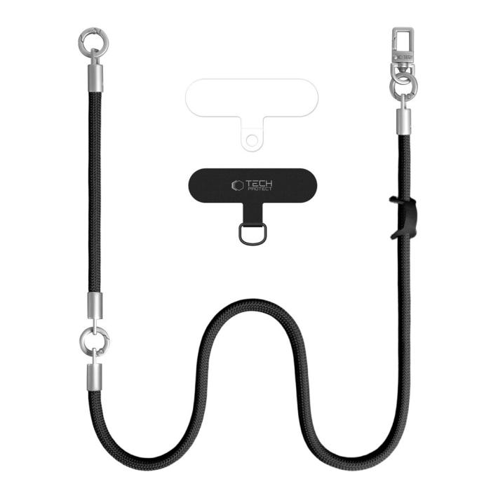 Bild 3, Tech-Protect Mobilsnöre CrossBody & Wrist Rope Svart