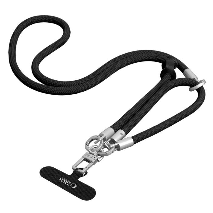 Bild 5, Tech-Protect Mobilsnöre CrossBody & Wrist Rope Svart