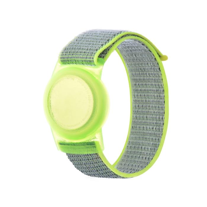 Bild 1, AirTag Nylon Armband För Barn (S) Grön