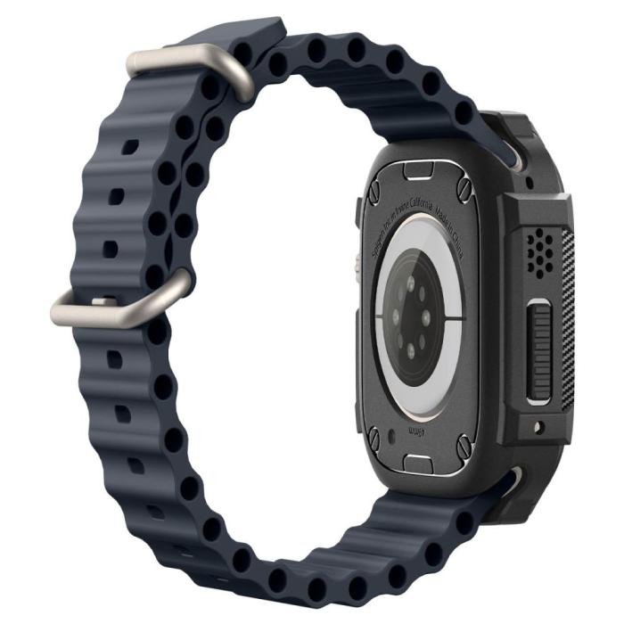 Bild 6, Spigen Apple Watch Ultra 49 mm Skal Rugged Armor Matt Svart