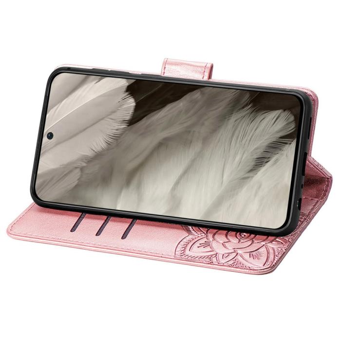 Bild 3, Google Pixel 8 Fodral Med Tryck Fjäril Roséguld