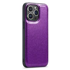 DG.MING iPhone 14 Pro Max Skal Läder Glitter Lila