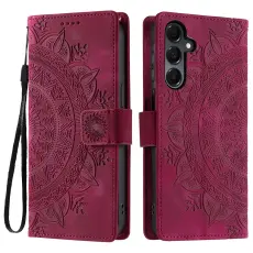 Samsung Galaxy S25 Fodral Mandala L&auml;der Rosa