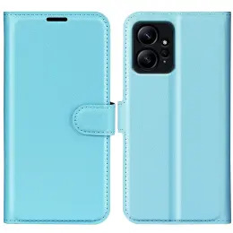 Xiaomi Redmi Note 12 4G Fodral Litchi Läder Ljus Blå