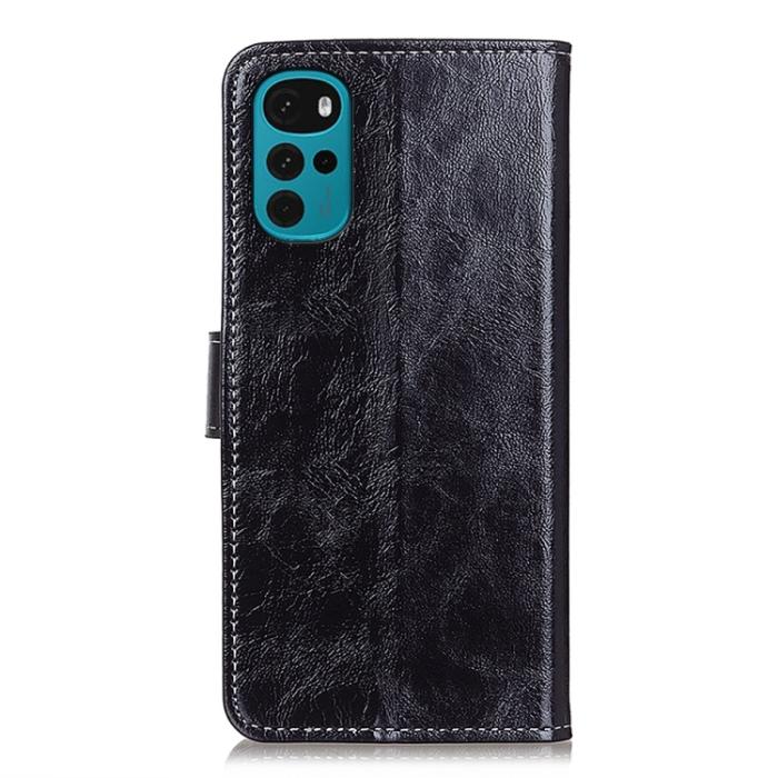 Bild 3, Motorola Moto G22 Fodral Retro Läder Svart