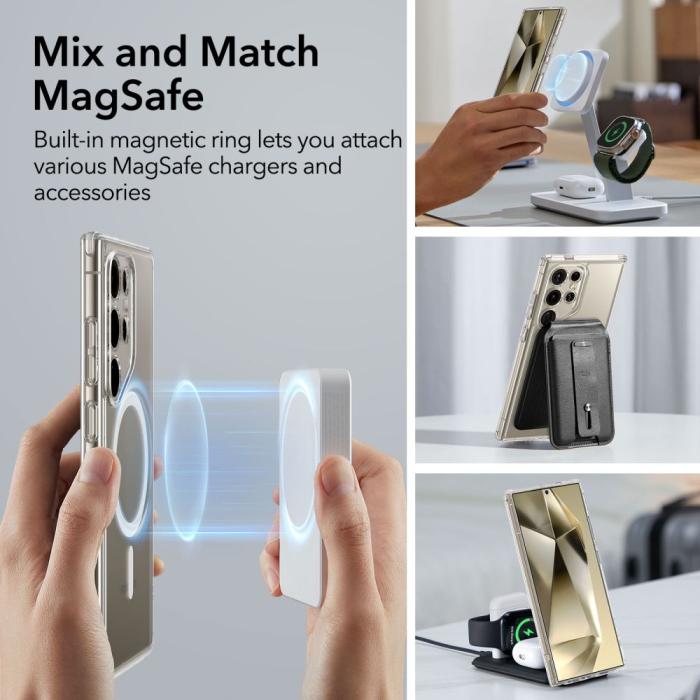 Bild 5, ESR Galaxy S24 Ultra Skal MagSafe CH HaloLock Transparent
