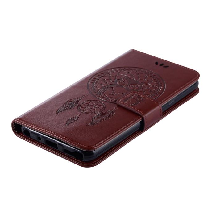 Bild 5, Xiaomi Redmi 9C Fodral Owl Dream Catcher Brun