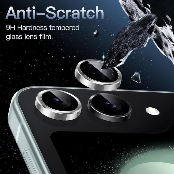 Bild 3, ENKAY Samsung Galaxy Z Flip 8 Linsskydd Silver