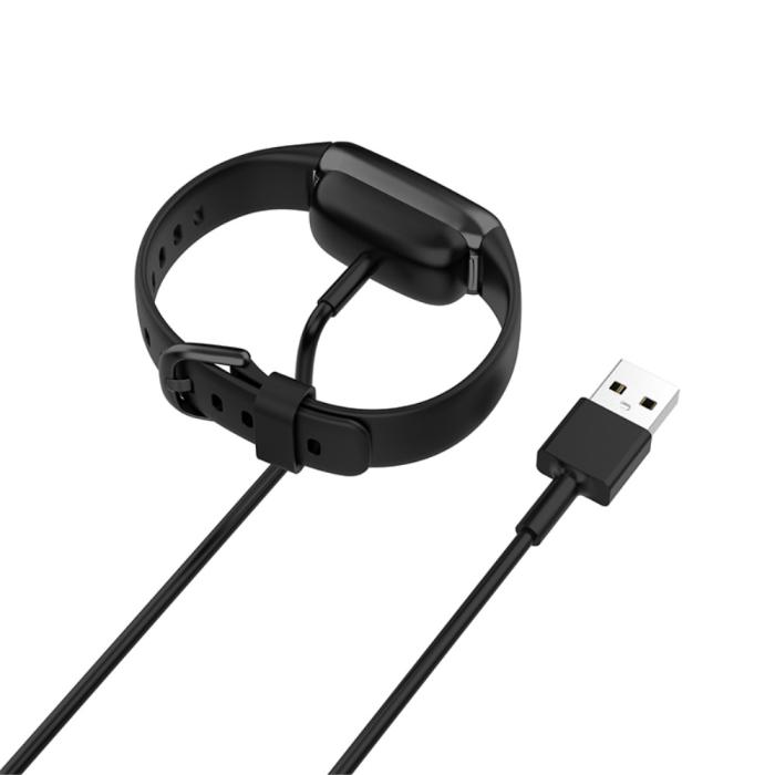 Bild 5, Fitbit Luxe / Charge 5 USB Laddningskabel 1m Svart