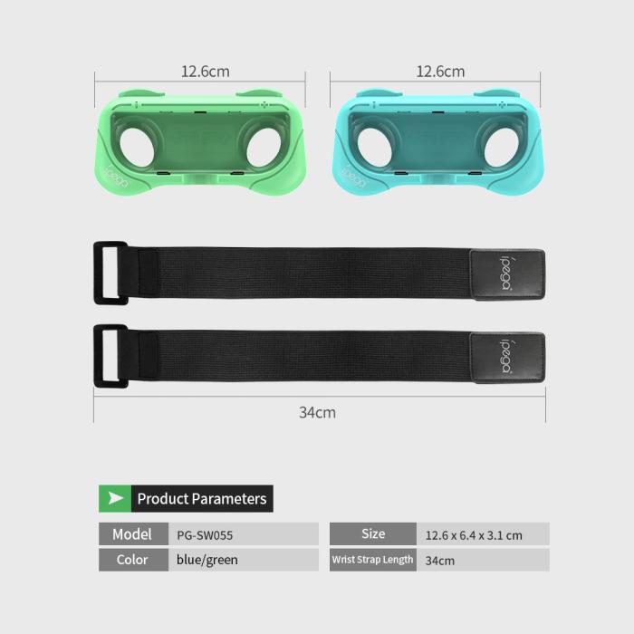 Bild 6, iPega 2-PACK Armband Med Fäste För Joy-Con Grön/Blå