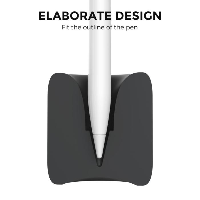 Bild 3, AHASTYLE Apple Pencil 1/2/Pro Vertikal Silikon Ställ Svart