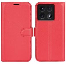 Xiaomi 14T Pro Fodral Litchi L&auml;der R&ouml;d