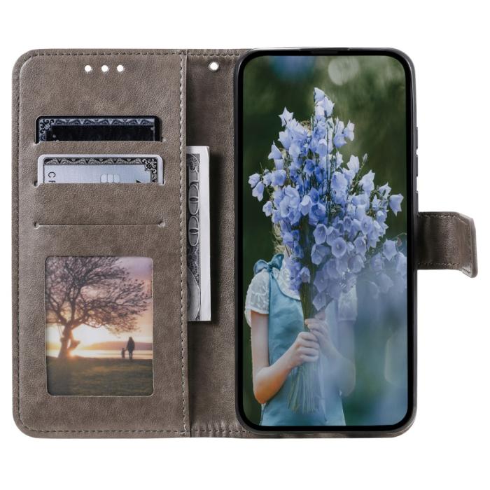 Bild 2, Sony Xperia 10 VI Mandala Läder Fodral Grå
