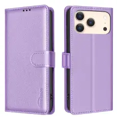 BINFEN iPhone 18 Pro Max/17 Pro Max Fodral RFID L&auml;der Lila