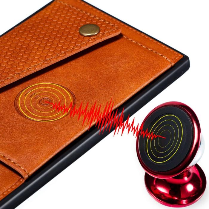 Bild 5, Samsung Galaxy A23 5G Skal Med Kortfack Och Magnet Brun