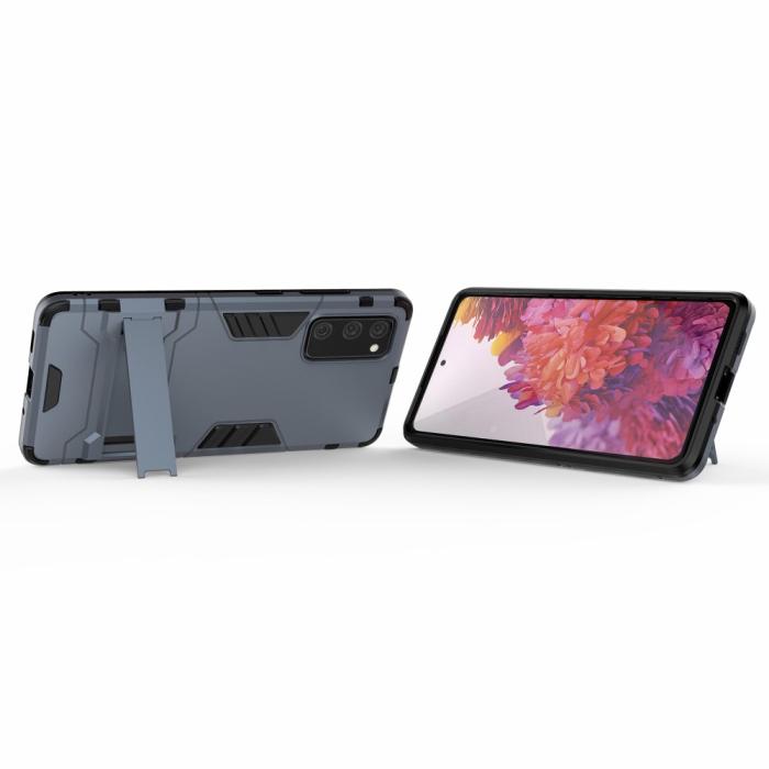 Bild 2, Samsung Galaxy S20 FE - Hybrid Skal med Kickstand - Blå