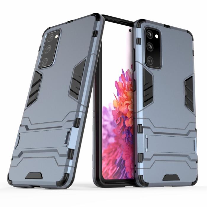Bild 3, Samsung Galaxy S20 FE - Hybrid Skal med Kickstand - Blå