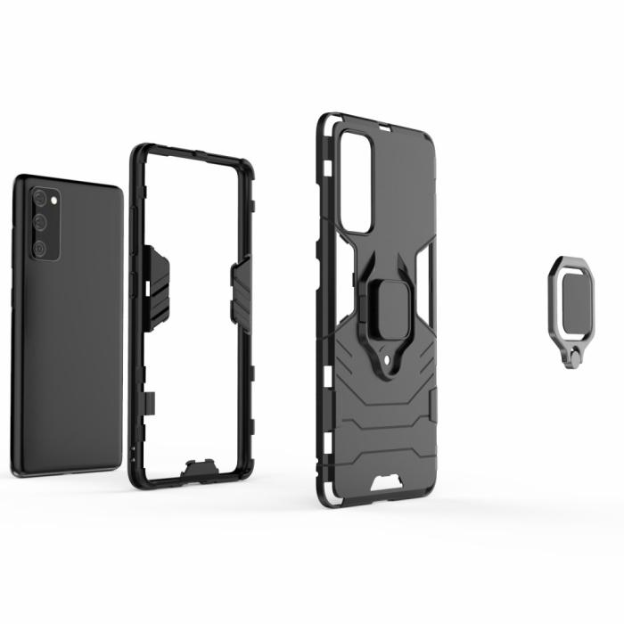 Bild 3, Samsung Galaxy S20 FE - Hybrid Ring Skal - Svart