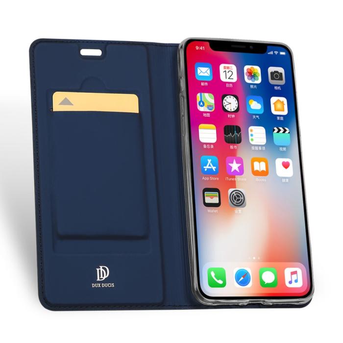 Bild 3, iPhone XR - DUX DUCIS Skin Pro Fodral - Blå