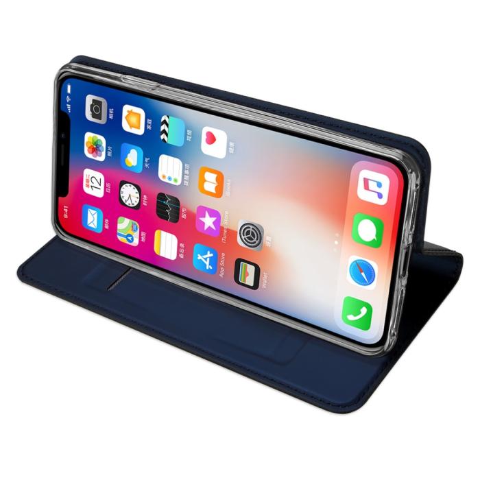 Bild 5, iPhone XR - DUX DUCIS Skin Pro Fodral - Blå