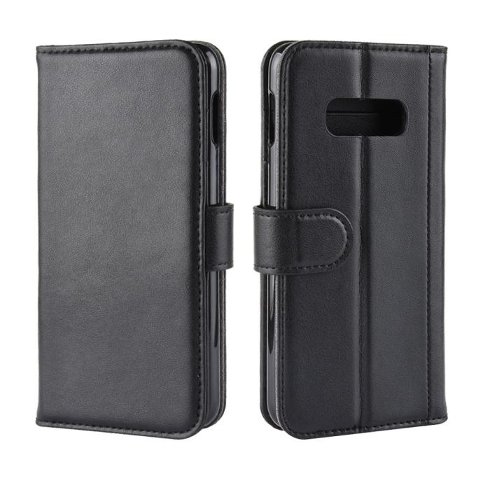 Bild 2, Samsung Galaxy S10e - Premium Split Läder Fodral - Svart