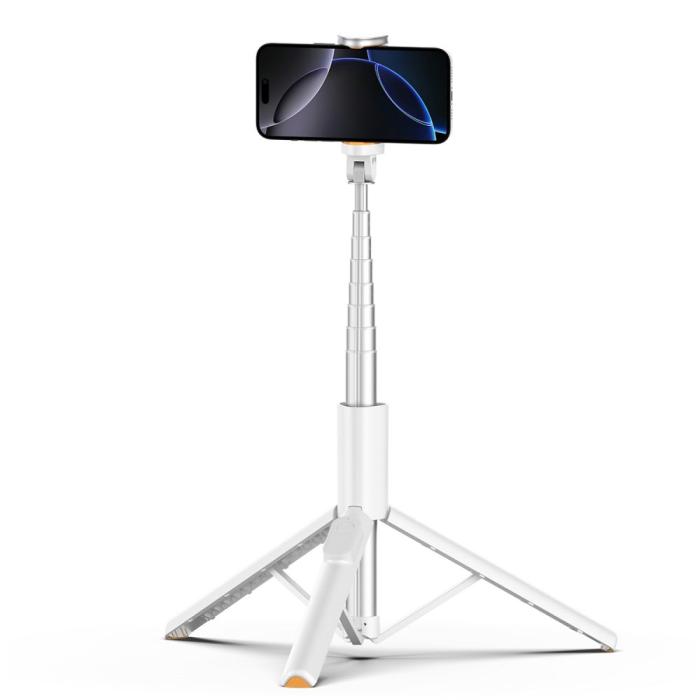 Bild 4, Tech-Protect 146 cm Bluetooth Selfiestick Tripod Vit