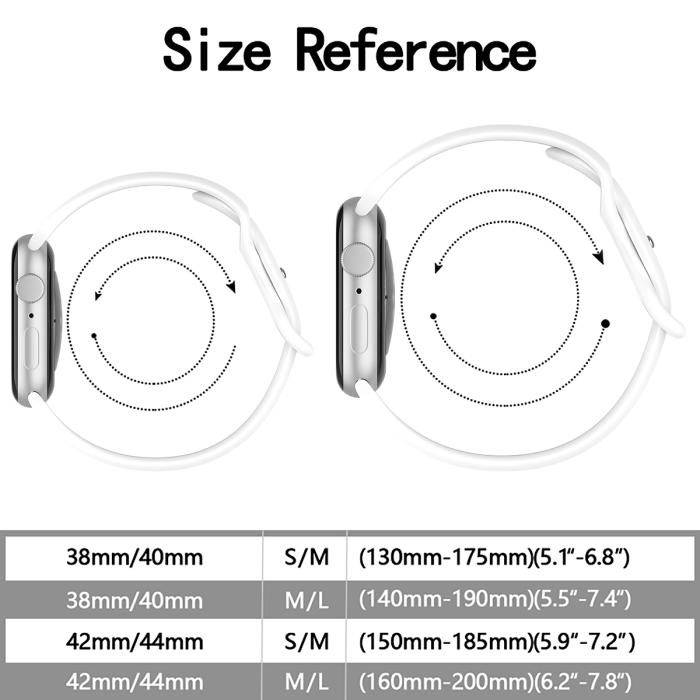 Bild 4, Silikon Armband Butterfly Apple Watch 41/40/38 mm (M/L) Vit