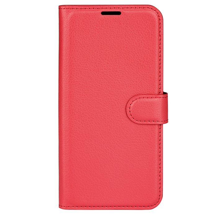 Bild 5, Xiaomi 14 Fodral Litchi Läder Röd