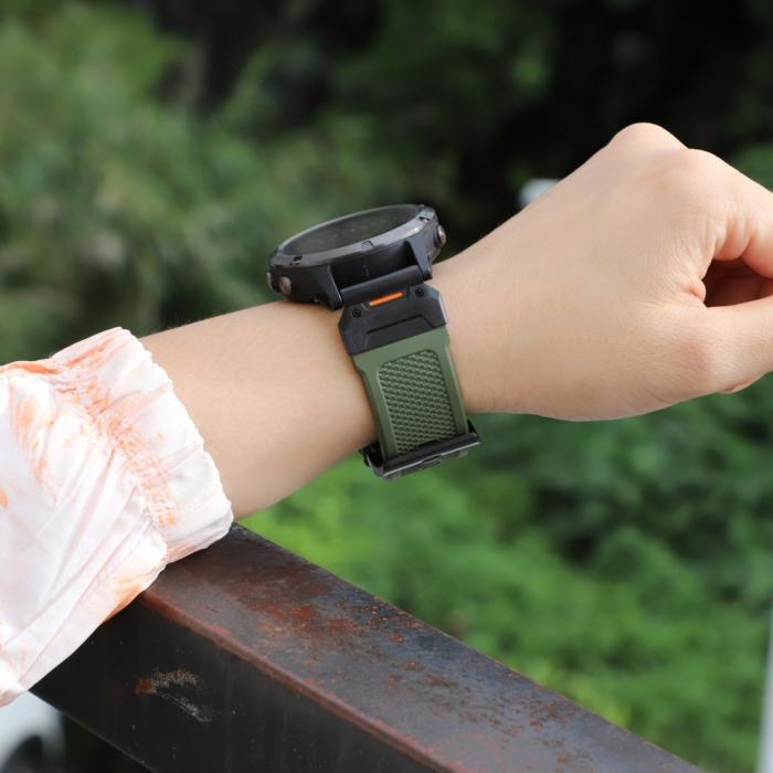 Bild 5, Fenix 5/5X/6X/7X 26 mm Klockarmband Robust Grön