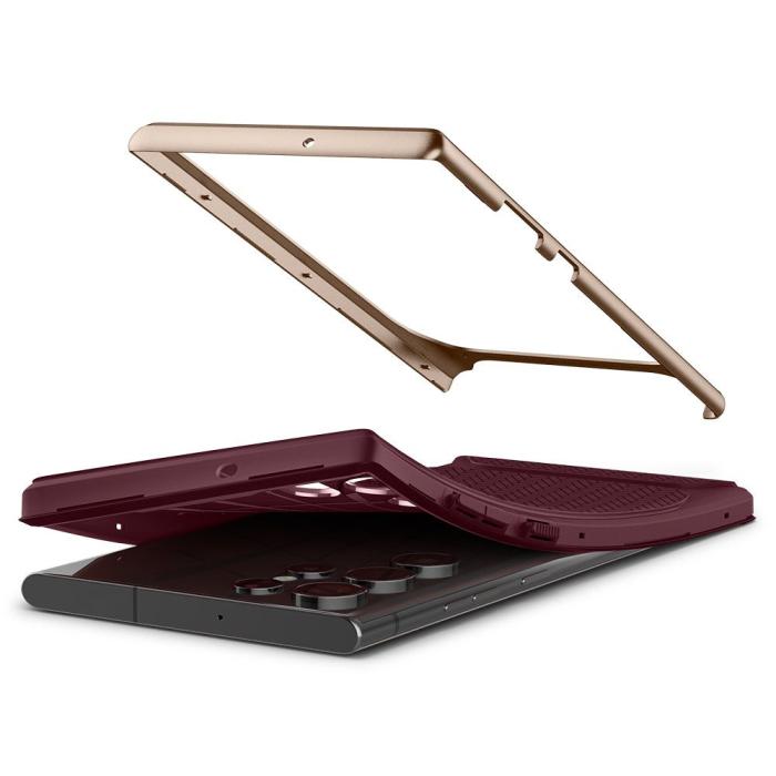 Bild 2, Spigen Samsung Galaxy S22 Ultra Skal Neo Hybrid Burgundy