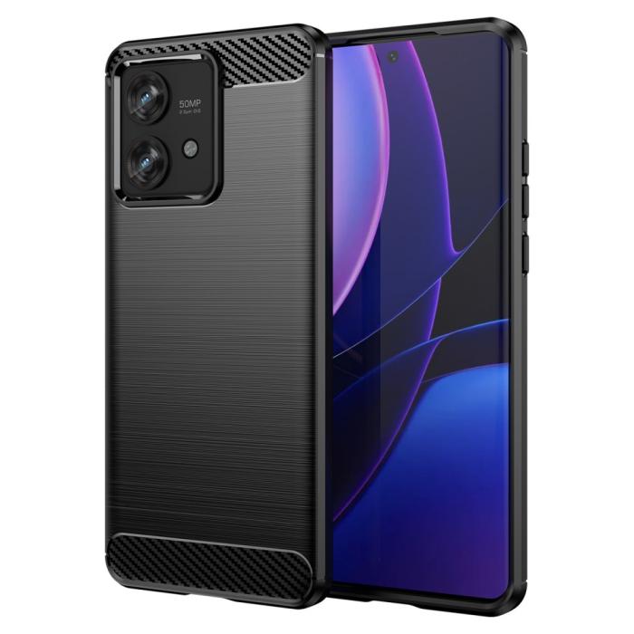 Bild 1, Motorola Edge 40 Neo 5G Skal Borstad Stål Textur Svart