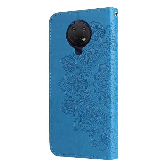 Bild 3, Nokia G10 / G20 Fodral Mandala Läder Blå