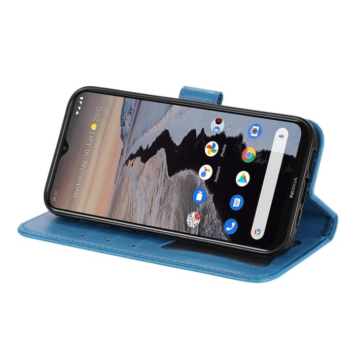 Bild 6, Nokia G10 / G20 Fodral Mandala Läder Blå