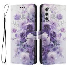 Samsung Galaxy A57 5G Fodral Med Tryck Lila Rosor