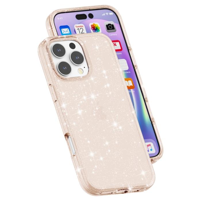 Bild 6, iPhone 16 Pro Skal Glitter Guld