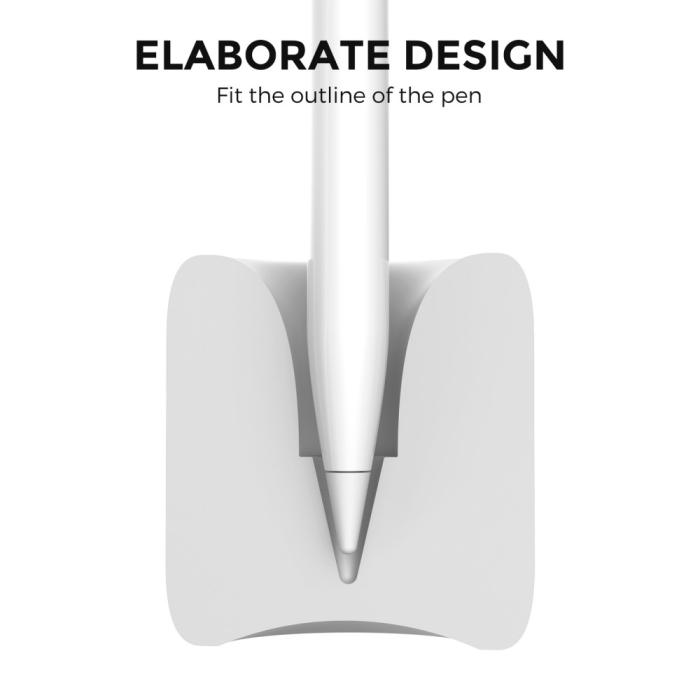 Bild 3, AHASTYLE Apple Pencil 1/2/Pro Vertikal Silikon Ställ Vit